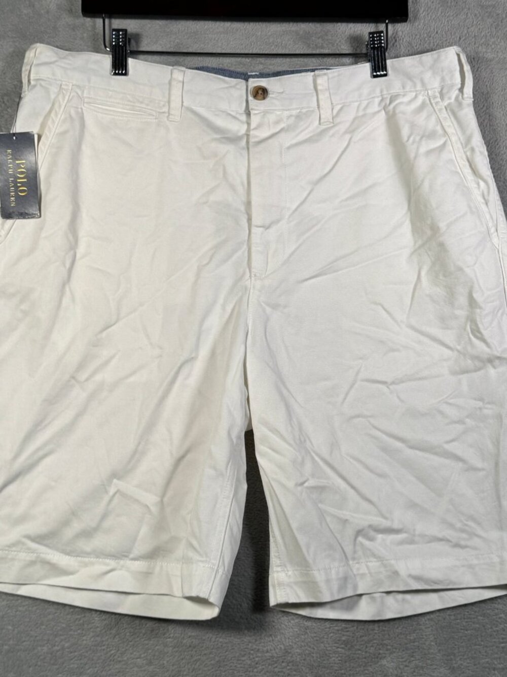 Polo Ralph Lauren Shorts Mens 34 White RELAXED Fit 10 Chino $99 - Picture 2 of 11